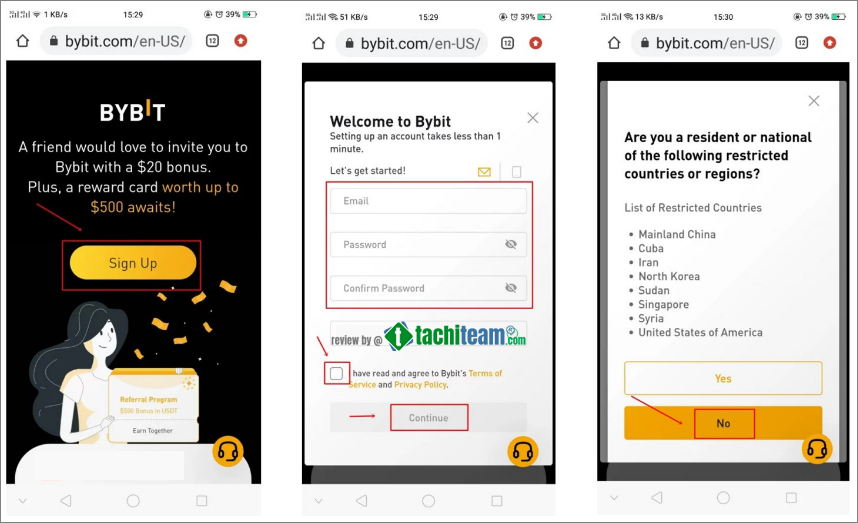 Cách đăng ký tài khoản Bybit trên app điện thoại